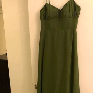 Azazie bridesmaid dress “breonna” in color olive